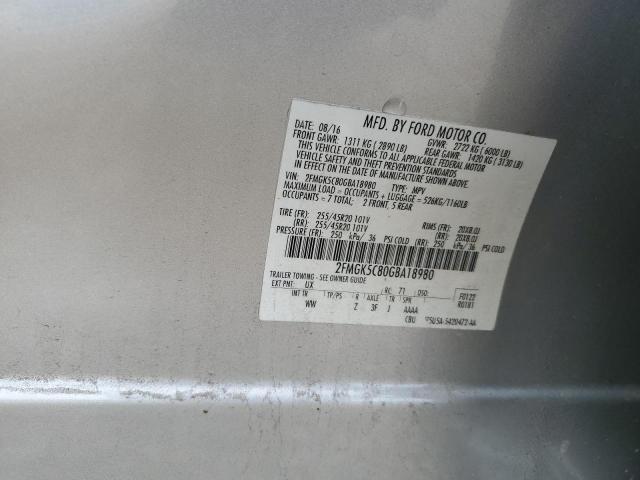 2016 FORD FLEX SEL 2FMGK5C80GBA18980