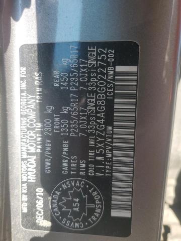 2011 HYUNDAI SANTA FE G - 5XYZG4AG8BG022752