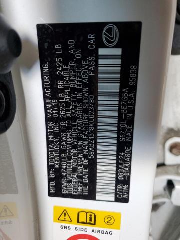2019 LEXUS ES 350 - 58ABZ1B18KU023780
