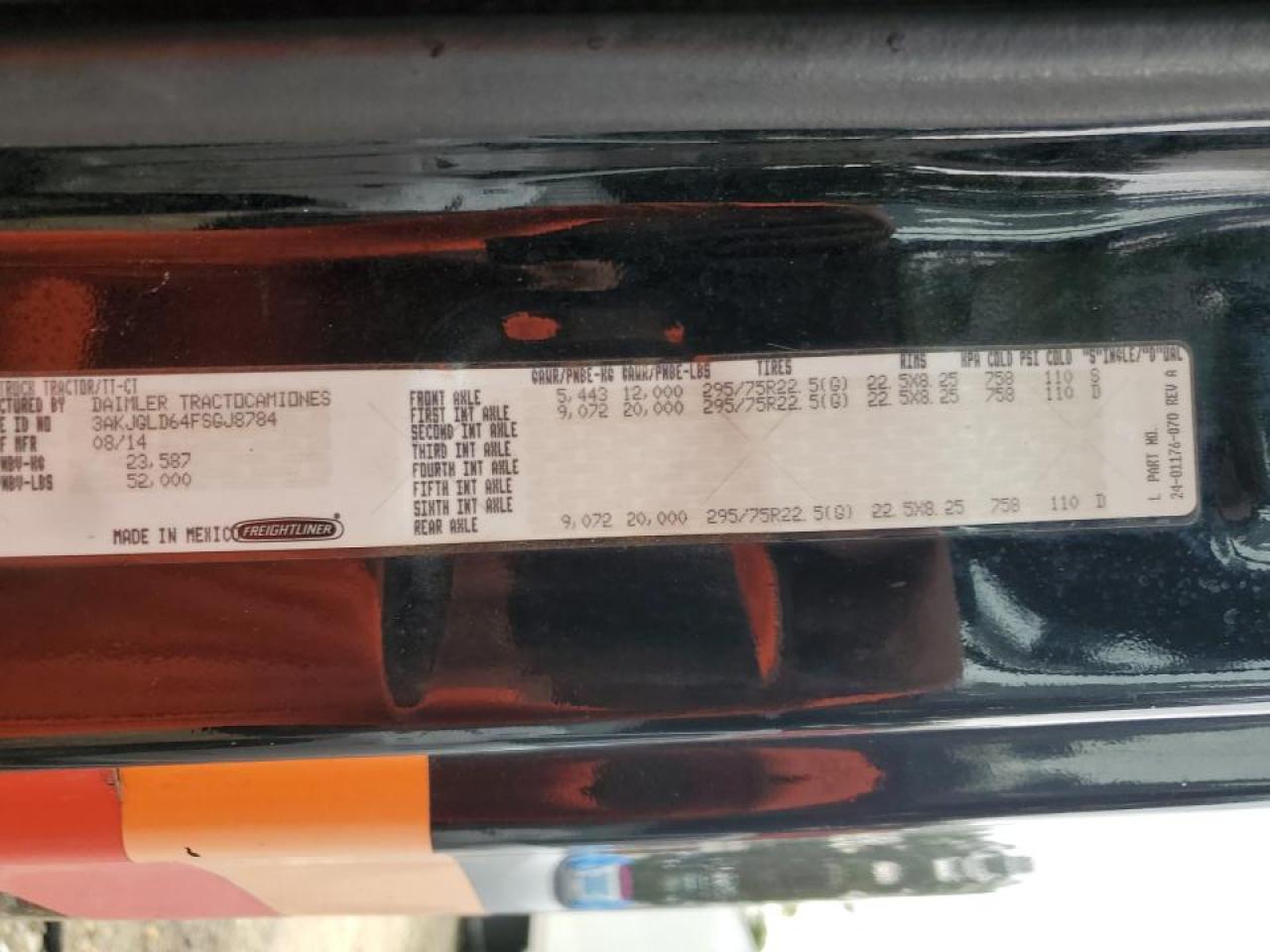 Lot #3191245722 2015 FREIGHTLINER CASCADIA 1