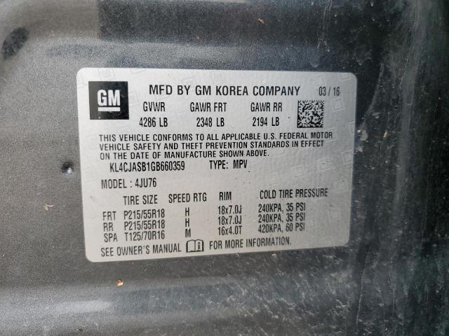2016 BUICK ENCORE KL4CJASB1GB660359