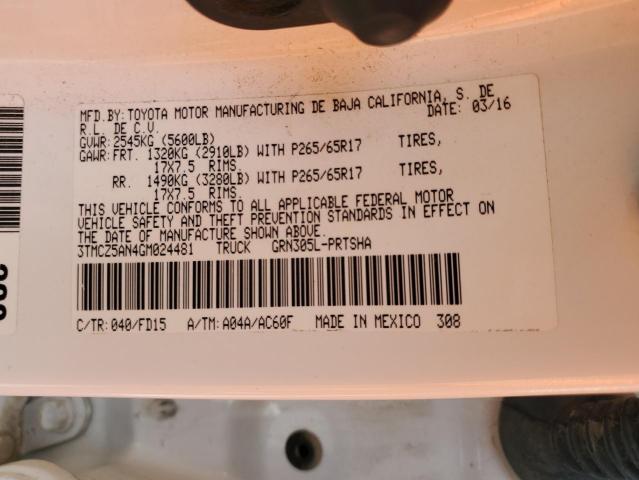 2016 TOYOTA TACOMA DOU - 3TMCZ5AN4GM024481