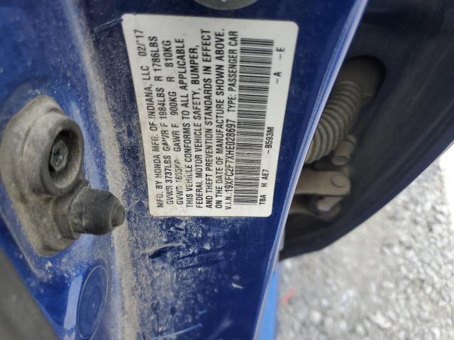 2017 HONDA CIVIC EX 19XFC2F7XHE028697