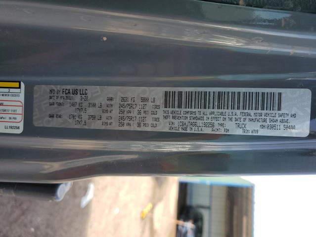 2020 JEEP GLADIATOR 1C6HJTAG6LL192256