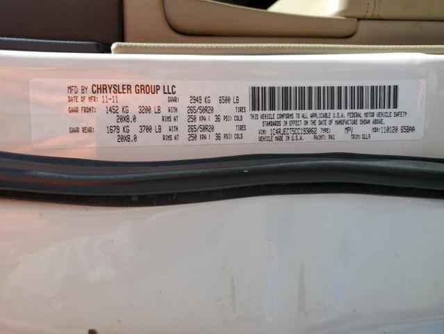 2012 JEEP GRAND CHER - 1C4RJECT5CC193062