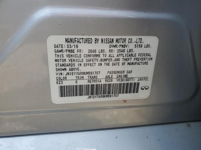 2019 INFINITI Q50 LUXE JN1EV7AR8KM591707