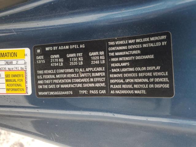 2016 BUICK CASCADA PR - W04WT3N58GG044976