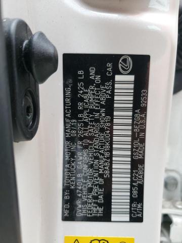 2019 LEXUS ES 350 58ABZ1B18KU047819