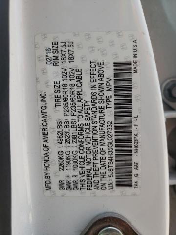 2016 ACURA RDX 5J8TB4H35GL027332