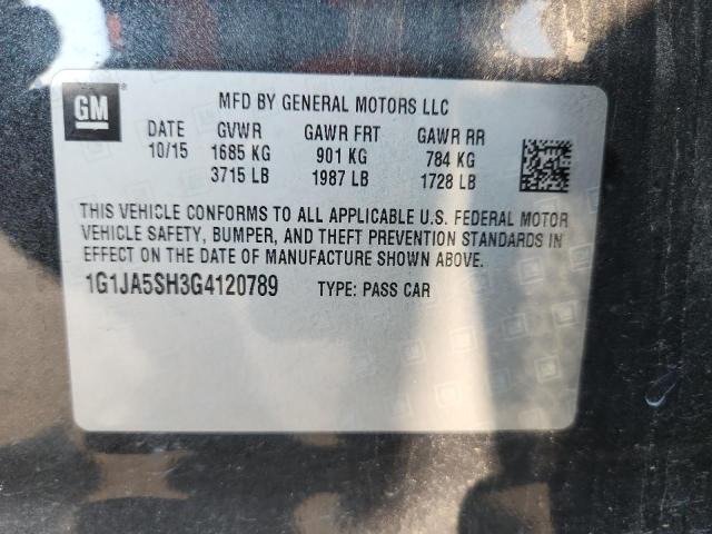 2016 CHEVROLET SONIC LS 1G1JA5SH3G4120789
