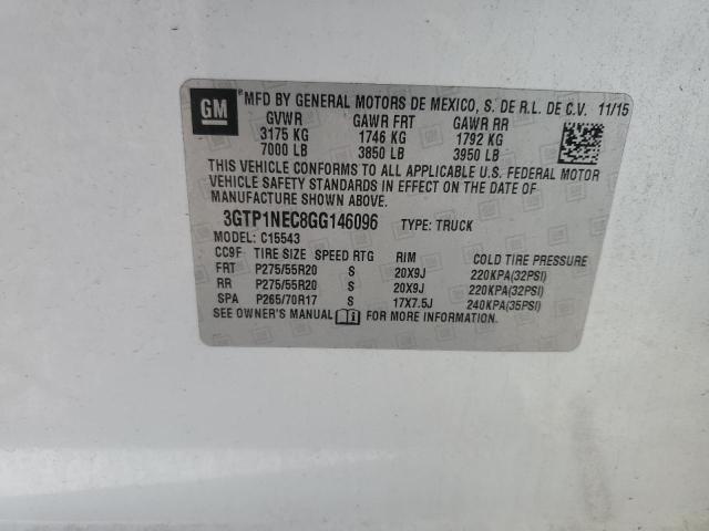 2016 GMC SIERRA C15 3GTP1NEC8GG146096