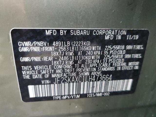 2020 SUBARU FORESTER T JF2SKAXC1LH473664