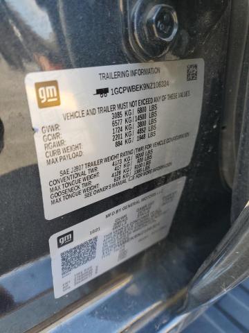 2022 CHEVROLET 1500 - 1GCPWBEK9NZ106324