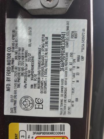 2017 FORD FUSION TIT - 3FA6P0D9XHR330941