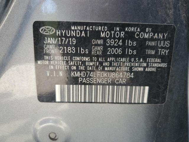 2019 HYUNDAI ELANTRA SE - KMHD74LF0KU864784