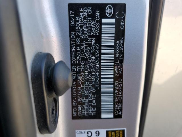 2017 TOYOTA PRIUS - JTDKARFU6H3043482