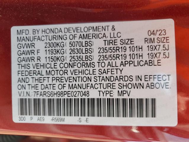 2023 HONDA CR-V SPORT 7FARS6H98PE027048