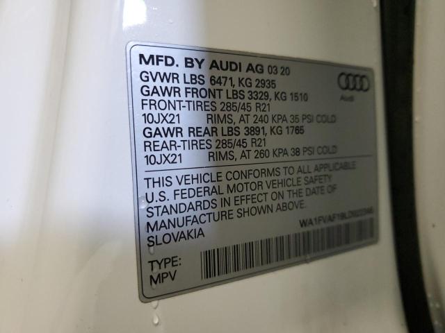 2020 AUDI Q8 PRESTIG WA1FVAF19LD022345