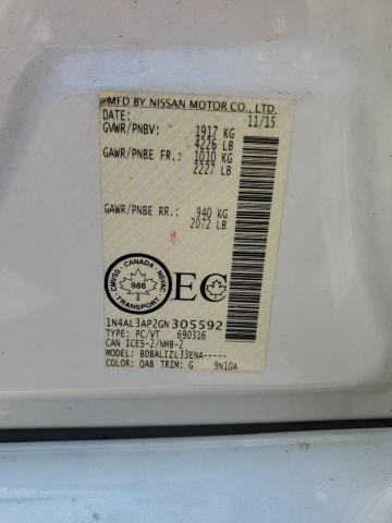 2016 NISSAN ALTIMA 2.5 - 1N4AL3AP2GN305592