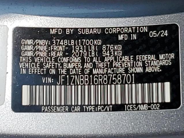 2024 TOYOTA GR 86 JF1ZNBB16R8758701
