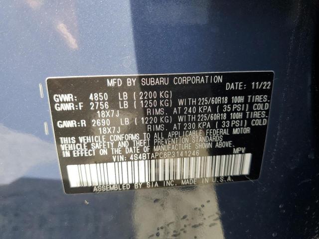 2023 SUBARU OUTBACK TO 4S4BTAPC8P3141246
