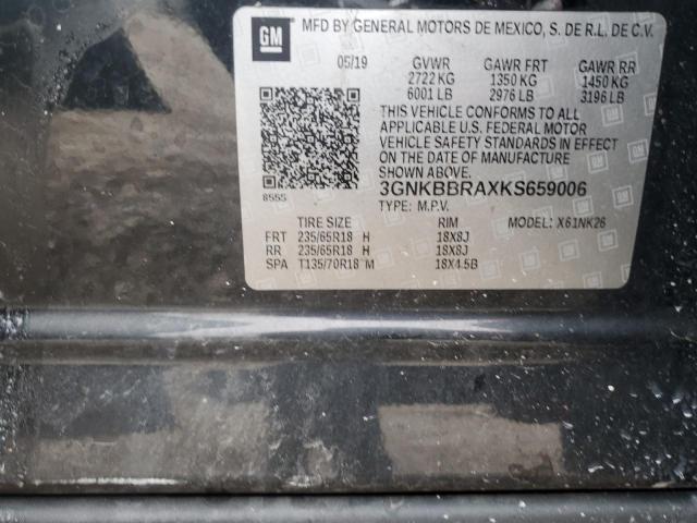 2019 CHEVROLET BLAZER 1LT 3GNKBBRAXKS659006