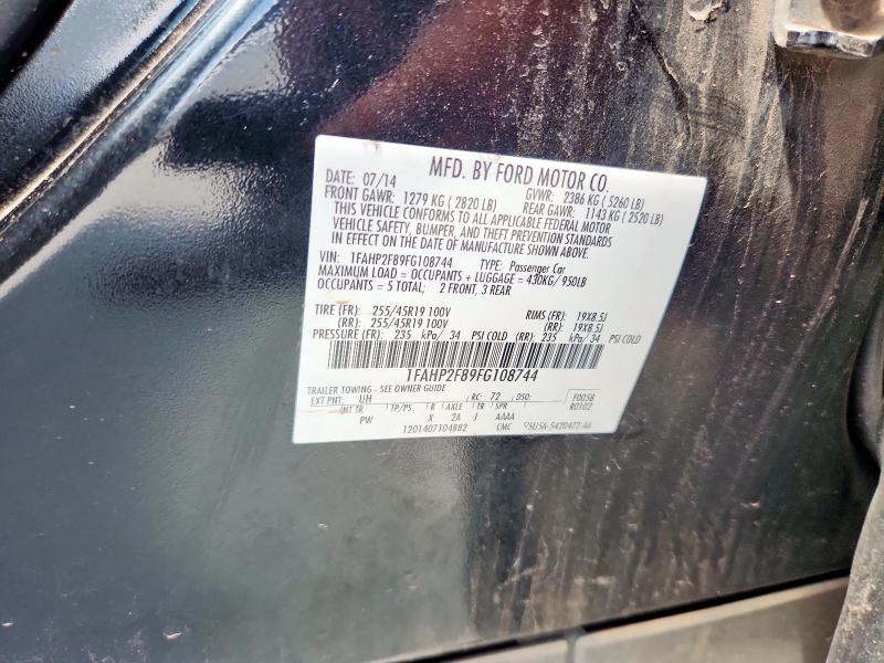2015 FORD TAURUS LIM 1FAHP2F89FG108744