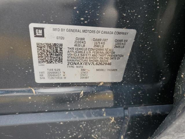 2020 CHEVROLET EQUINOX LT 2GNAXTEV7L6262946