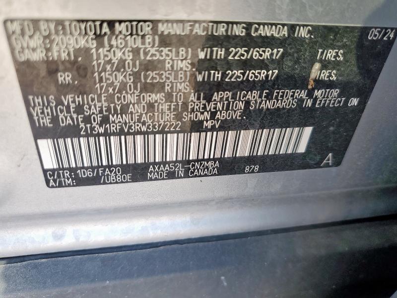 2024 TOYOTA RAV4 XLE - 2T3W1RFV3RW337222