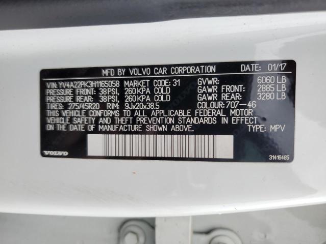 2017 VOLVO XC90 T6 - YV4A22PK3H1165058