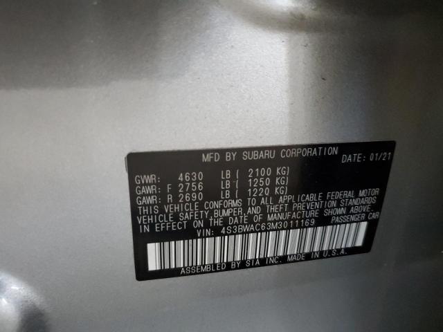 2021 SUBARU LEGACY PRE 4S3BWAC63M3011169