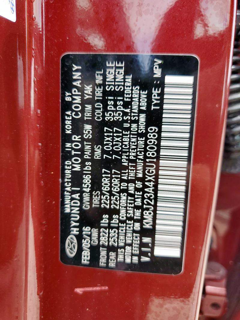 2016 HYUNDAI TUCSON SE - KM8J23A4XGU180989