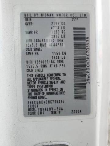 2017 NISSAN NV200 2.5S 3N6CM0KN3HK705435