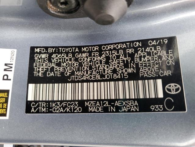 2020 TOYOTA COROLLA SE #3315412360
