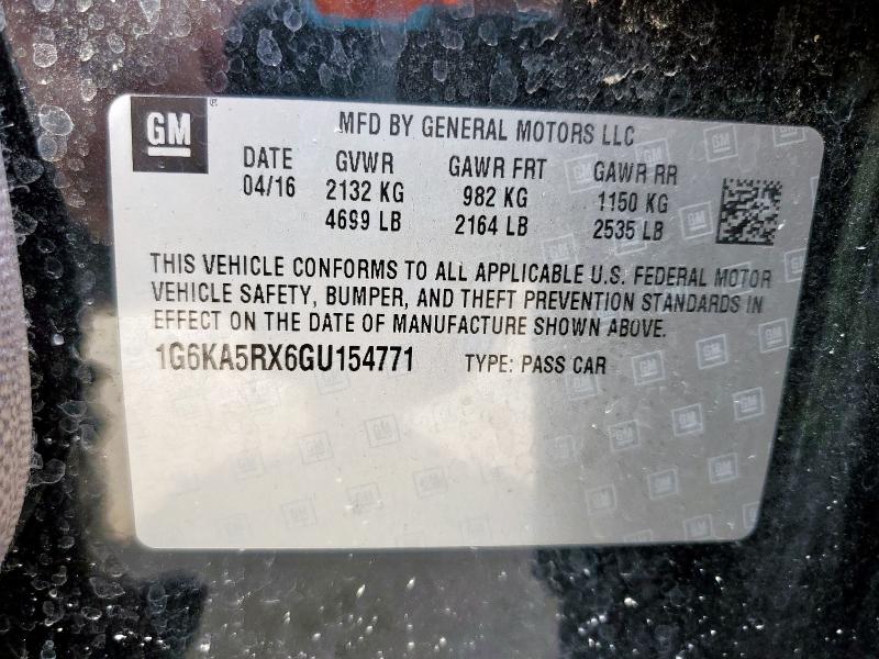 2016 CADILLAC CT6 1G6KA5RX6GU154771