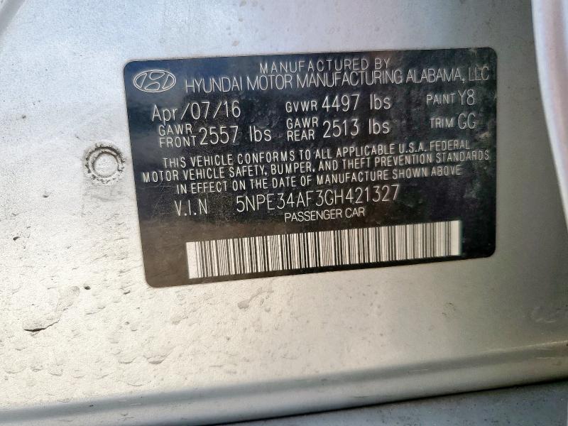 2016 HYUNDAI SONATA SPO - 5NPE34AF3GH421327