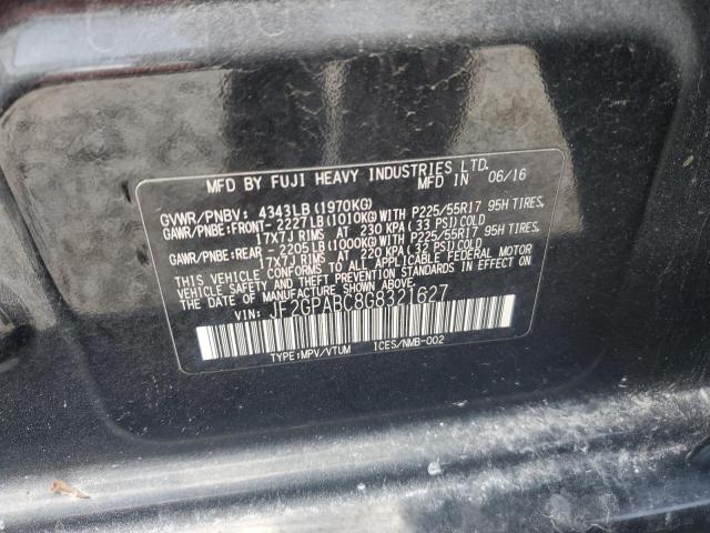 2016 SUBARU CROSSTREK JF2GPABC8G8321627