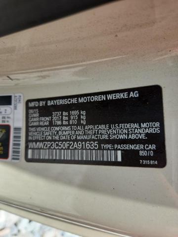 2015 MINI COOPER S WMWZP3C50F2A91635