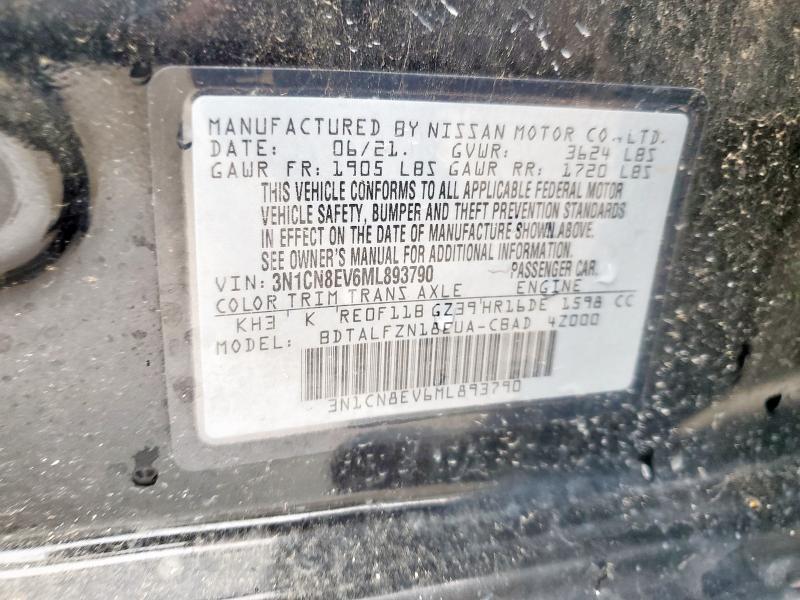 2021 NISSAN VERSA SV 3N1CN8EV6ML893790