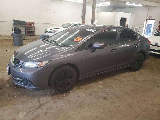 HONDA CIVIC LX 2015 gray sedan 4d gas 19XFB2F57FE114578 photo #1