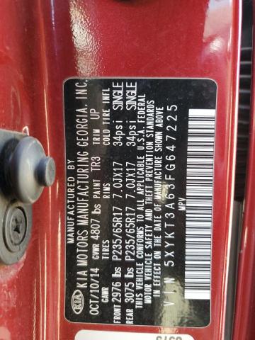 2015 KIA SORENTO LX - 5XYKT3A63FG647225