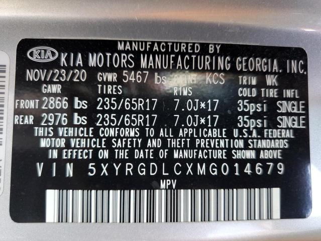 2021 KIA SORENTO LX 5XYRGDLCXMG014679