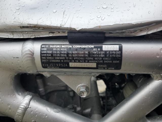 2002 SUZUKI SV650 S JS1VP52A722104457