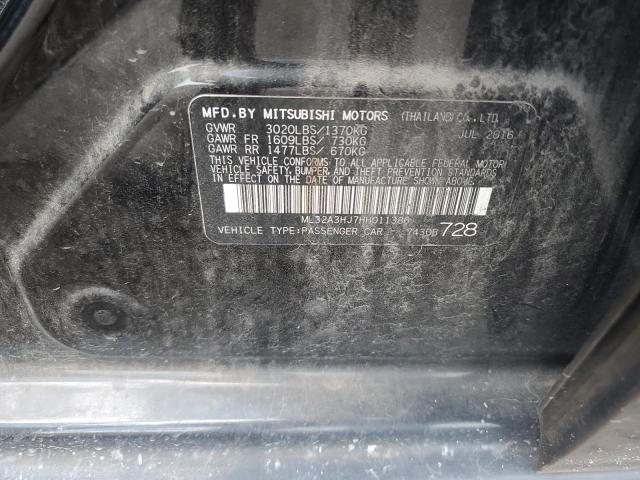 2017 MITSUBISHI MIRAGE ES - ML32A3HJ7HH011386