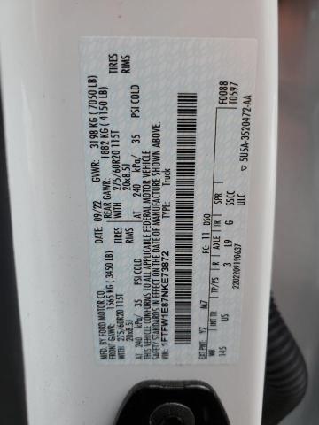 2022 FORD F150 SUPER - 1FTFW1E87NKE73872