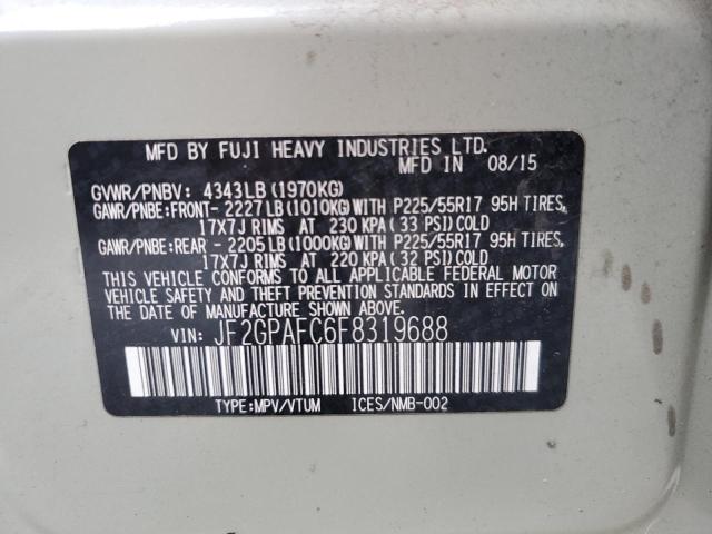 2015 SUBARU XV CROSSTR JF2GPAFC6F8319688