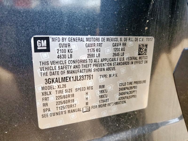 2018 GMC TERRAIN SL - 3GKALMEX1JL237761