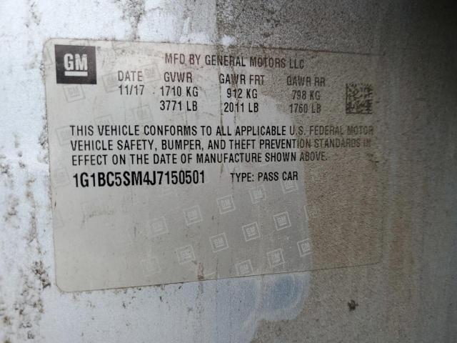 2018 CHEVROLET CRUZE LS 1G1BC5SM4J7150501