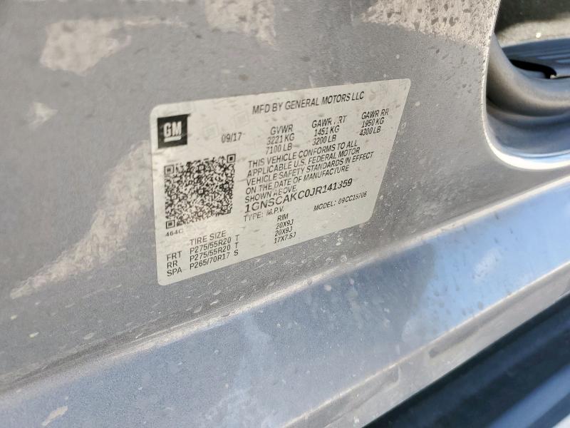 2018 CHEVROLET TAHOE C150 1GNSCAKC0JR141359