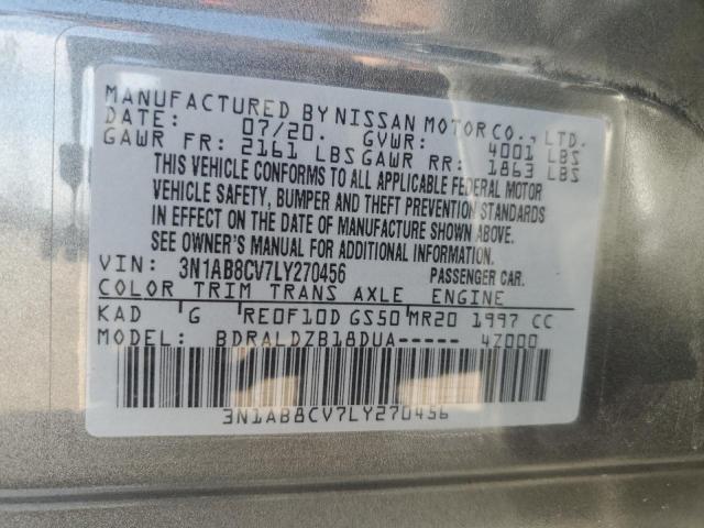 2020 NISSAN SENTRA SV 3N1AB8CV7LY270456